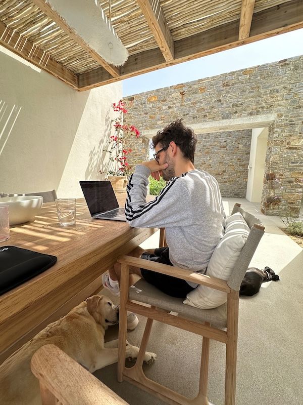 Fran working in Naxos