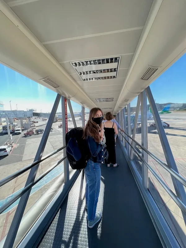 First plane trip as digital nomads